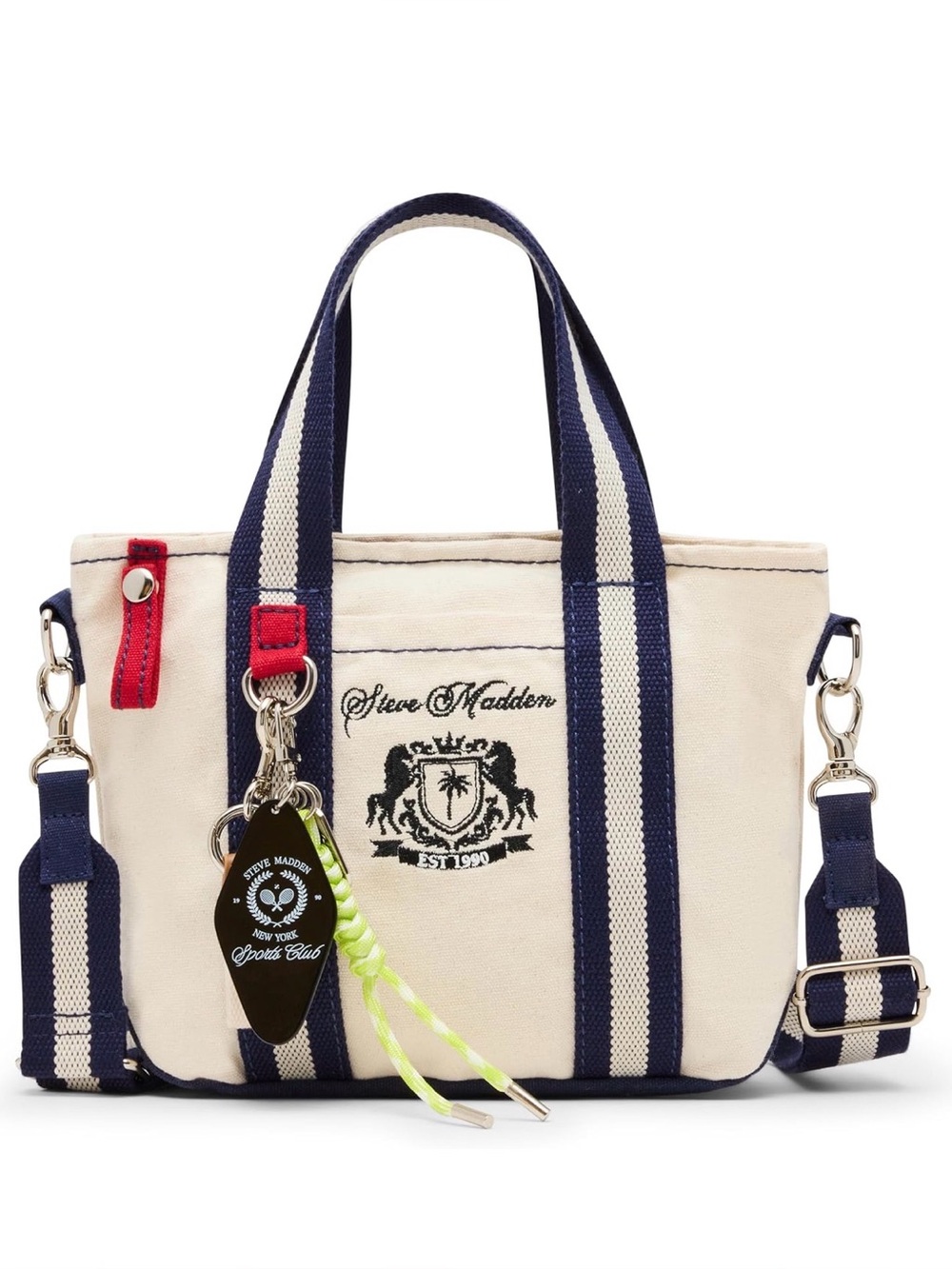 Steve Madden College Mini Canvas Tote Bag NEW
